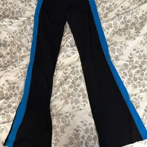 bebe Sport Black and Bright Blue Athletic Top